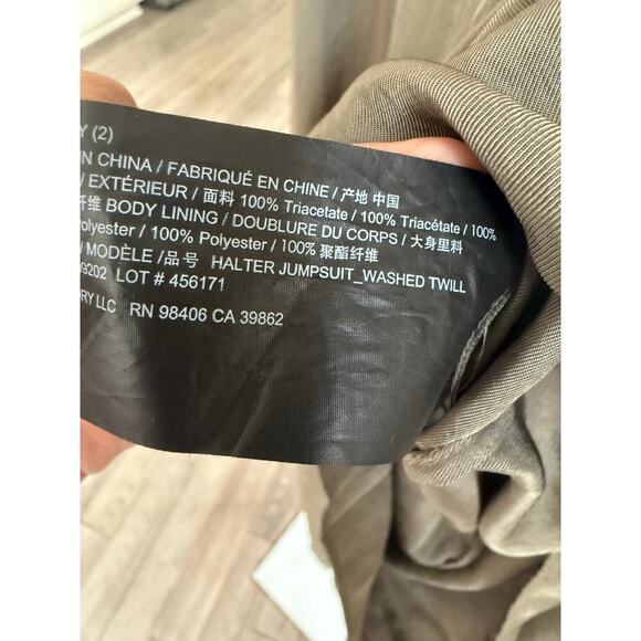 Theory Halter-neck Jumpsuit in Willow Olive Green Size 2 $395 retail - Picture 11 of 11